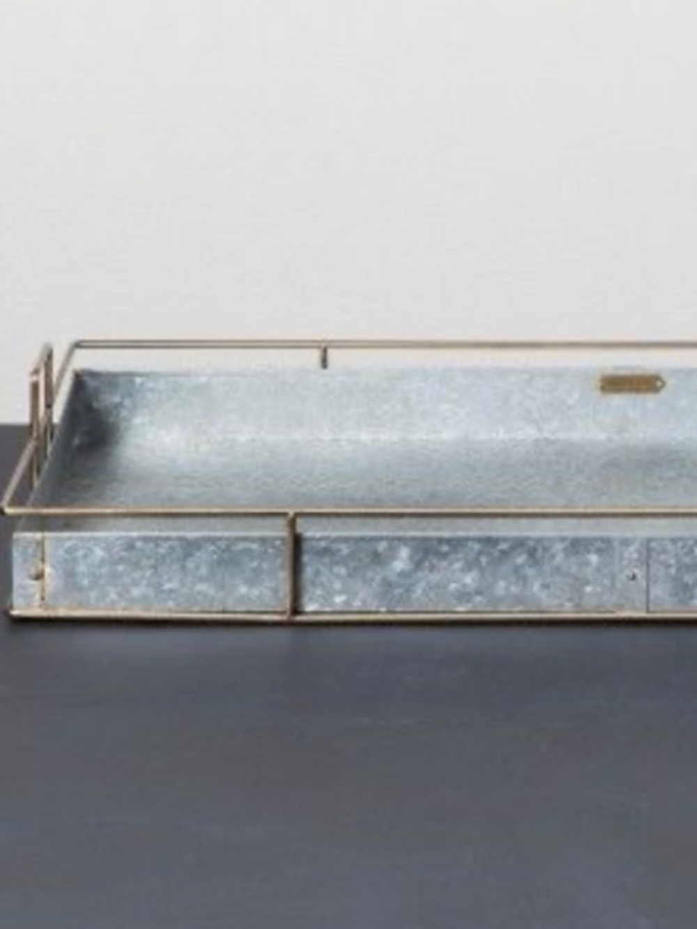 Hearth & Hand Magnolia Tray Galvanized Metal Boot Tray Large Farmhouse